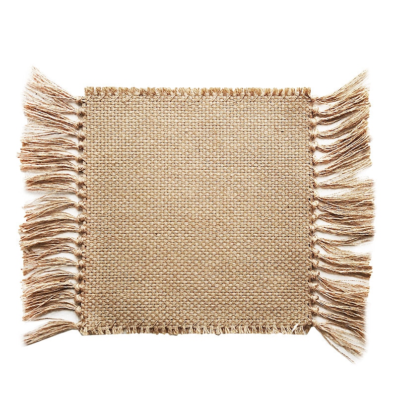 Jute matta område mattor macrame bord löpare bord tyg dekoration matta med tofsar badroom golvmattor nordisk chic rumsinredning