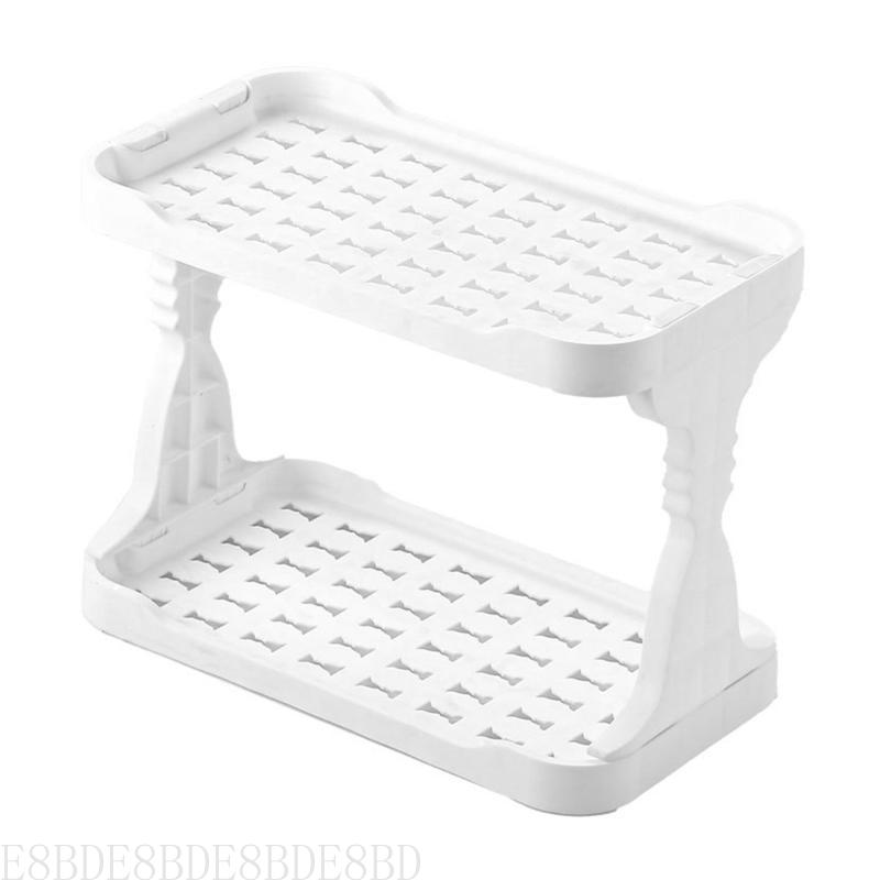 E8bd Standing Funcional Stand Span Space Gaving Rack doble capa para cocina y baño: Default Title