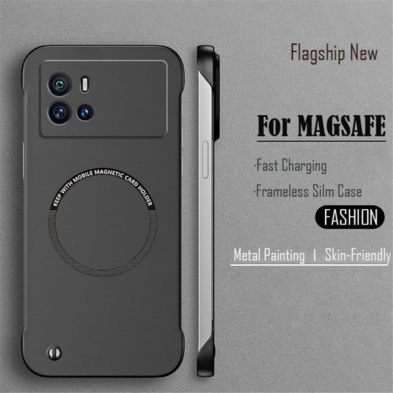 Ultra Thin Frameless Magnetic Case For Magsafe Realme GT NEO 3 3T 2 Pro GT Master Hard PC Shockproof Matte Phone Cover