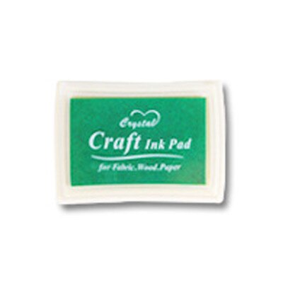 Craft ink pads voor stempels Febric Voedsel Papier 15pcs Rainbow Kleur Veiligheid Niet Giftig kinderen Vinger print Art Kids Gif: Grass-green
