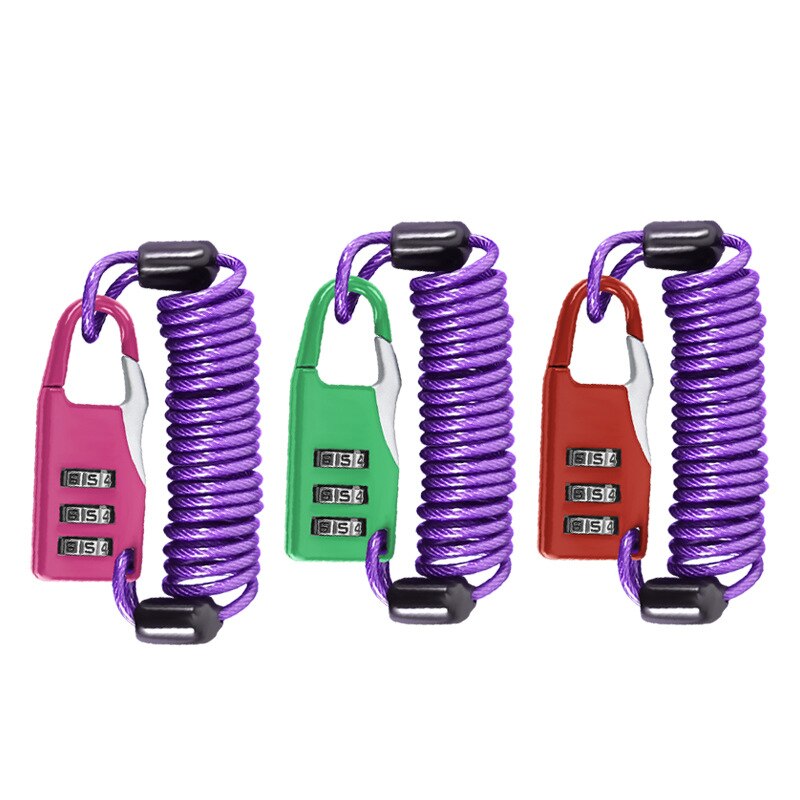 Bike Lock 5 Digit Code Combination Bicycle Security Lock Anti-theft Portable Motorcycle Password Lock Fixed Bicycle Ring Lock: random color