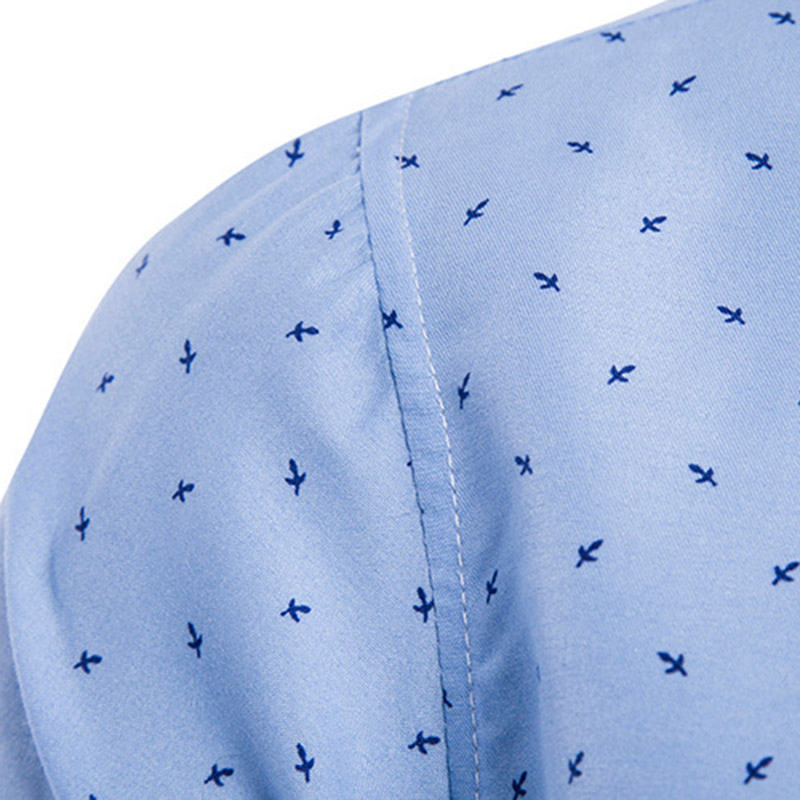 Menn skrive ut skjorter lange ermer slank passe mannlige fritidstopper til våren m -5xl eig 88