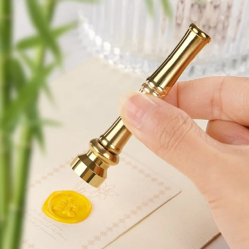 Wosk robić pieczątek Wosk bambusowy Uchwyt dla dzieci Pieczątki woskowe robić artykułów ślubnych Pieczątki robić tworzenia kartek Wosk robić pieczęci SB062