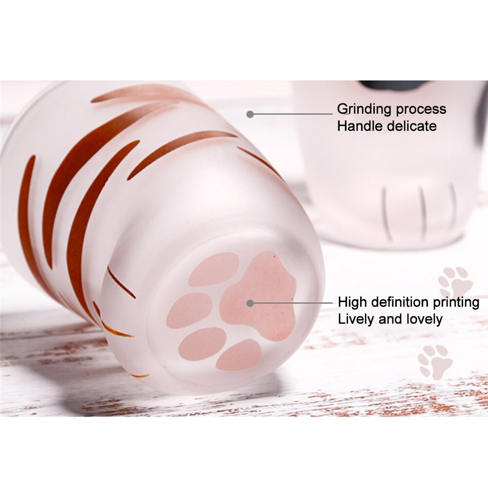 Gato patas tazas Linda creativa de las patas de los gatos taza Oficina vaso, taza de café leche de desayuno taza de porcelana con cuchara con forma de gato 5