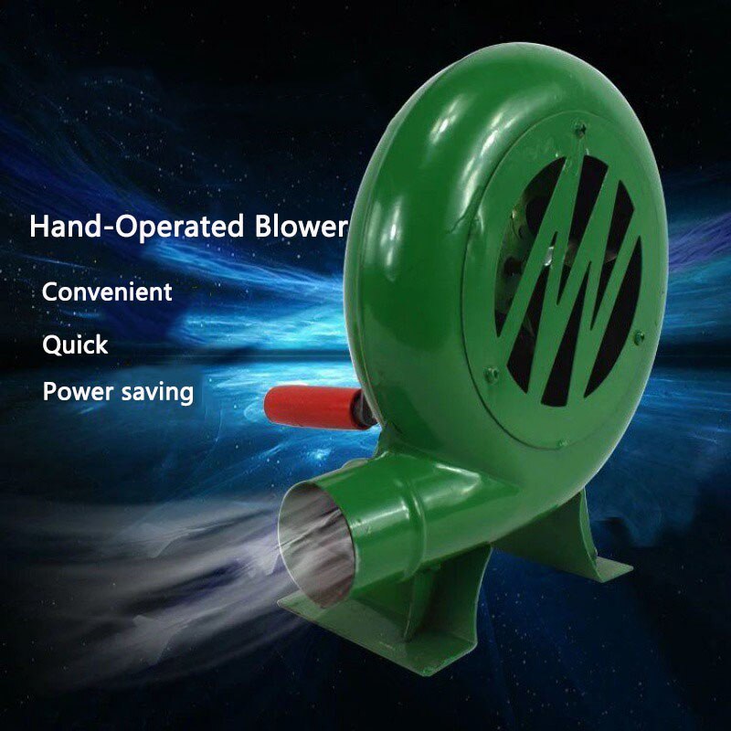 Huishoudelijke Blower Outdoor Hand Crank Blower Handleiding Barbecue Booster Kleine Blower 250W 50Mm Outlet Diameter 1:36 Snelheid Verhouding yz