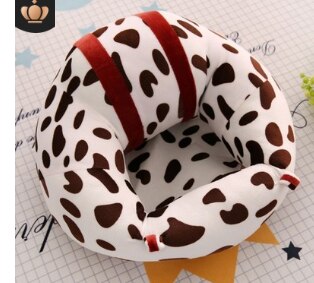 Asiento de apoyo para bebés, cómodo cojín suave para sentarse, sofá, almohada de felpa, bolsa de juguete, sillas coloridas para bebés: Cow color