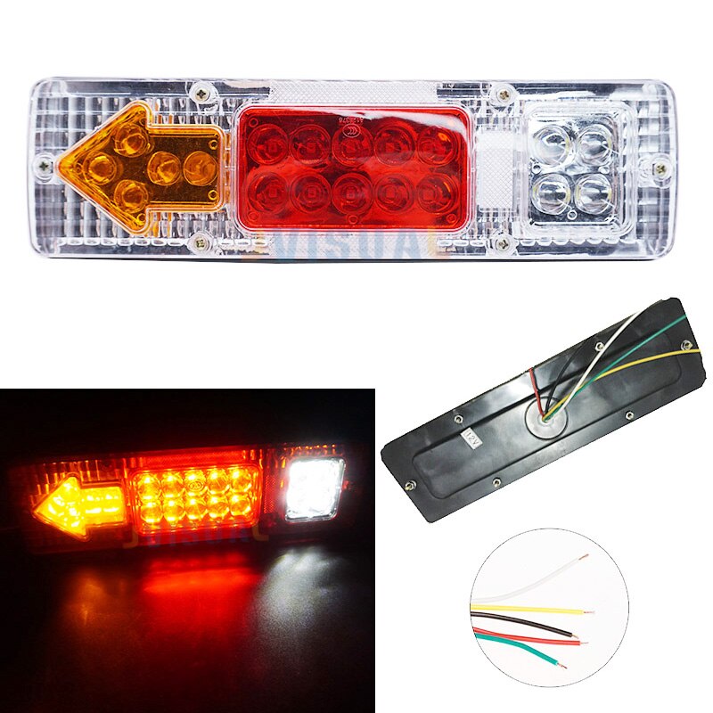 24V Truck Trailer Rear Light Waterproof Camper Indicator Reverse Van Car Truck taillight 19 LED Ultra Bright LED Truck light