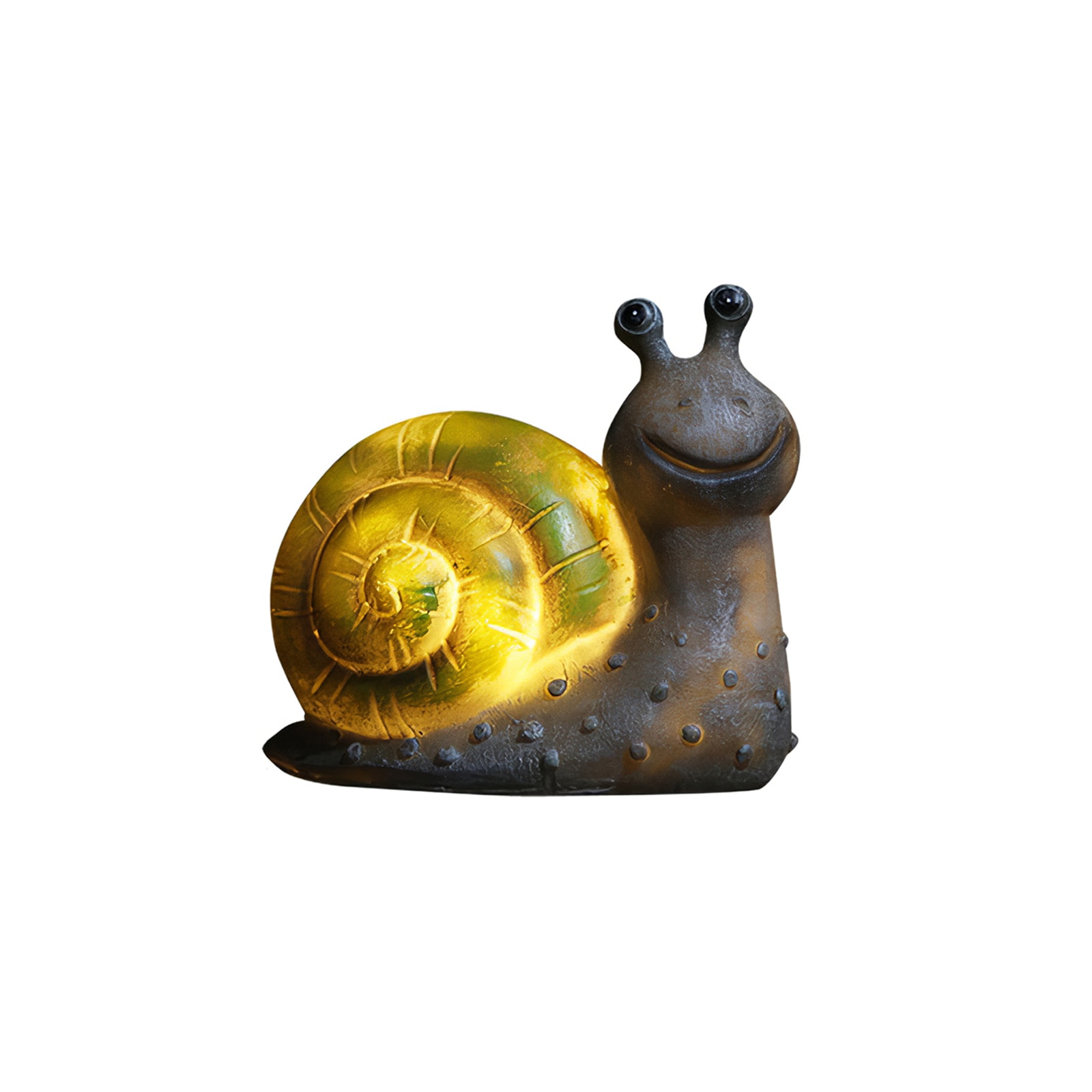 LED Regendicht Solar- Energie Garten Licht Lampe Nette Schnecke-Geformt Solar- Rasen Licht angetrieben Harz Rasen Balkon Ebene Statue licht: weiß