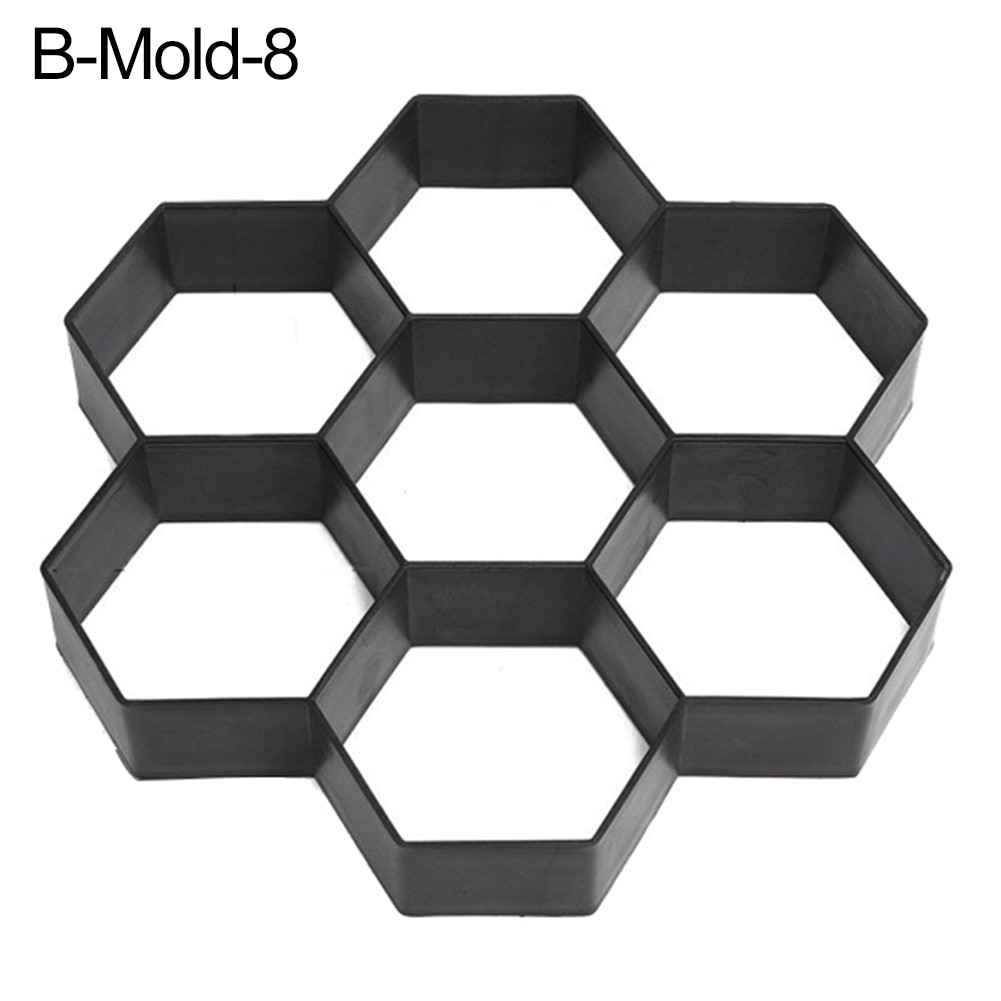 Hage diy plast sti maker fortau modell betong stepping stein sement form murstein beste pris: B