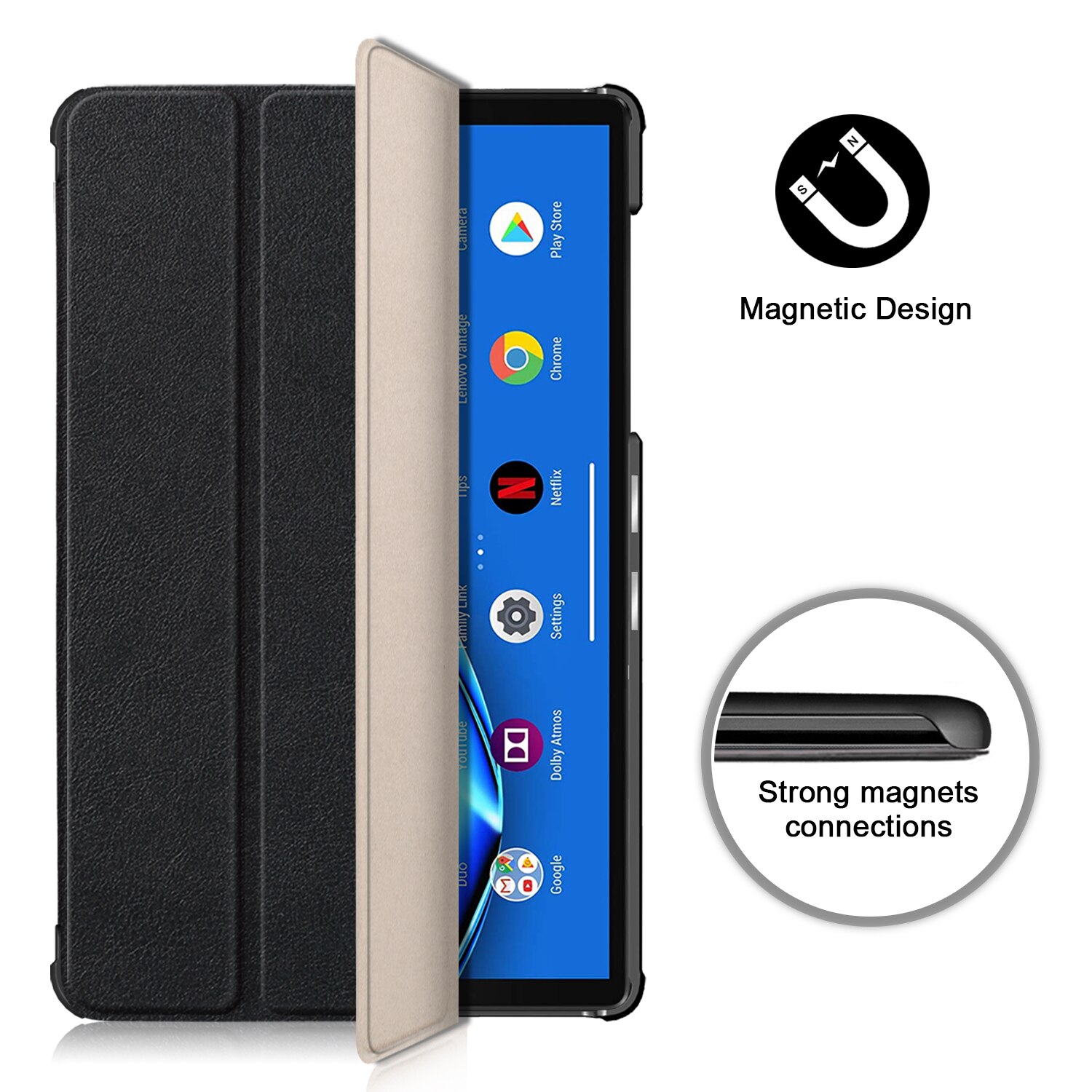 Tablet Case for Lenovo Tab M10 HD 2nd Gen TB-X306X / TB-X505X / TB-X605L - PU Leather, Shockproof