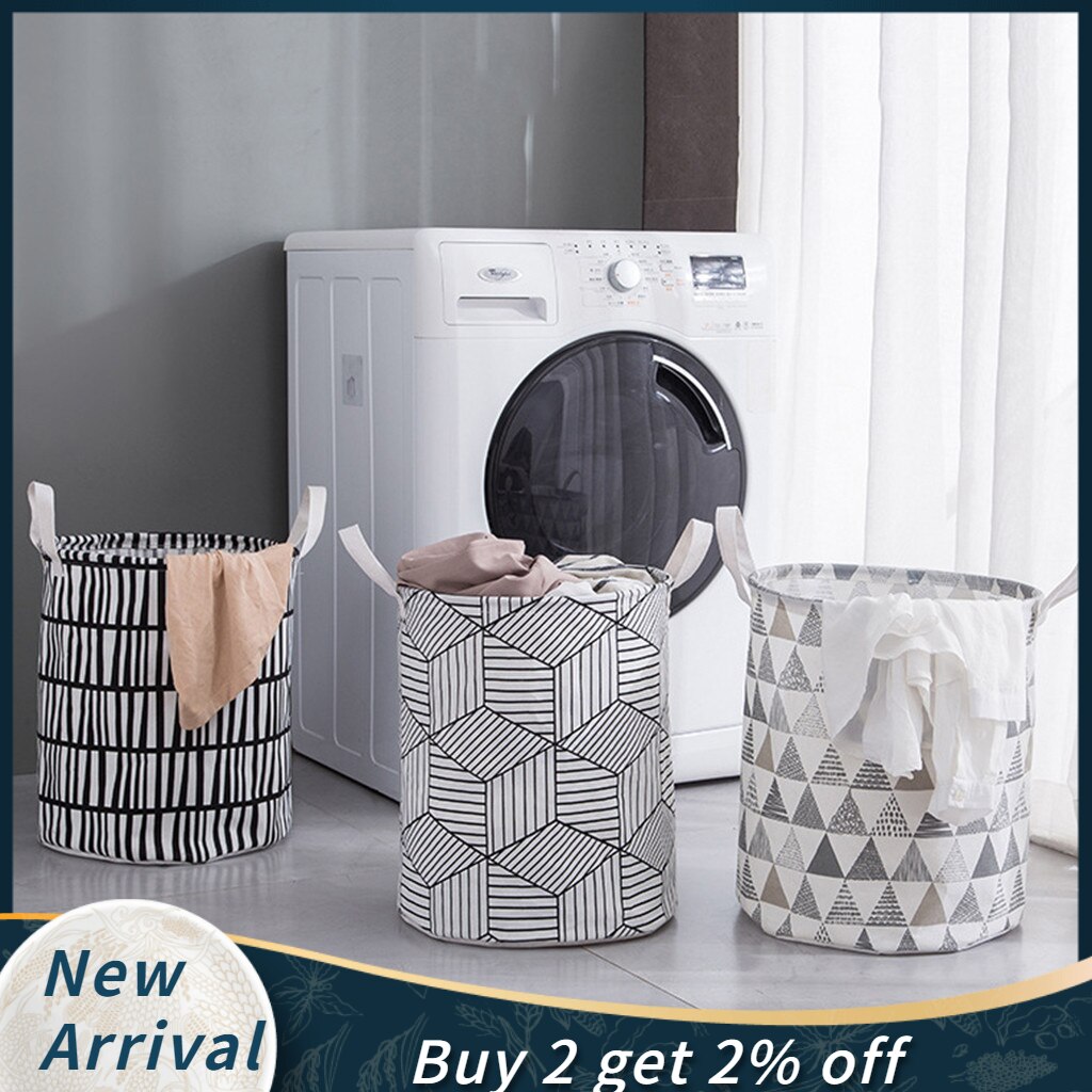 Dirty Cloth Basket Waterproof Large Laundry Basket Collapsible Round Laundry Bags Hamper Storage Bin Cesto Ropa Sucia
