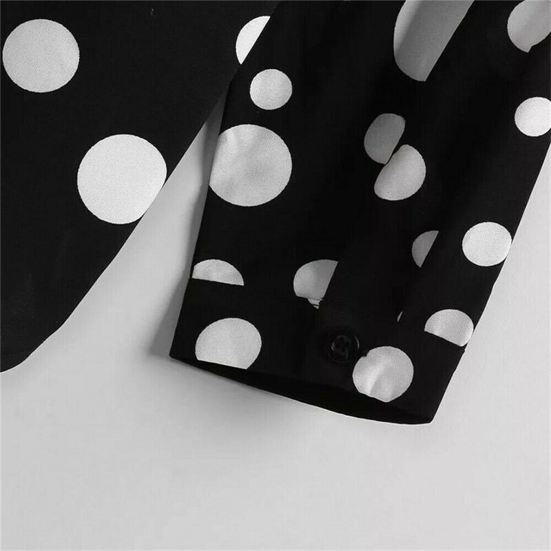 Herre skjorte vintage boho dot langærmede kjole skjorter mænd casual formel fest skjorter toppe camisa slim fit hombre