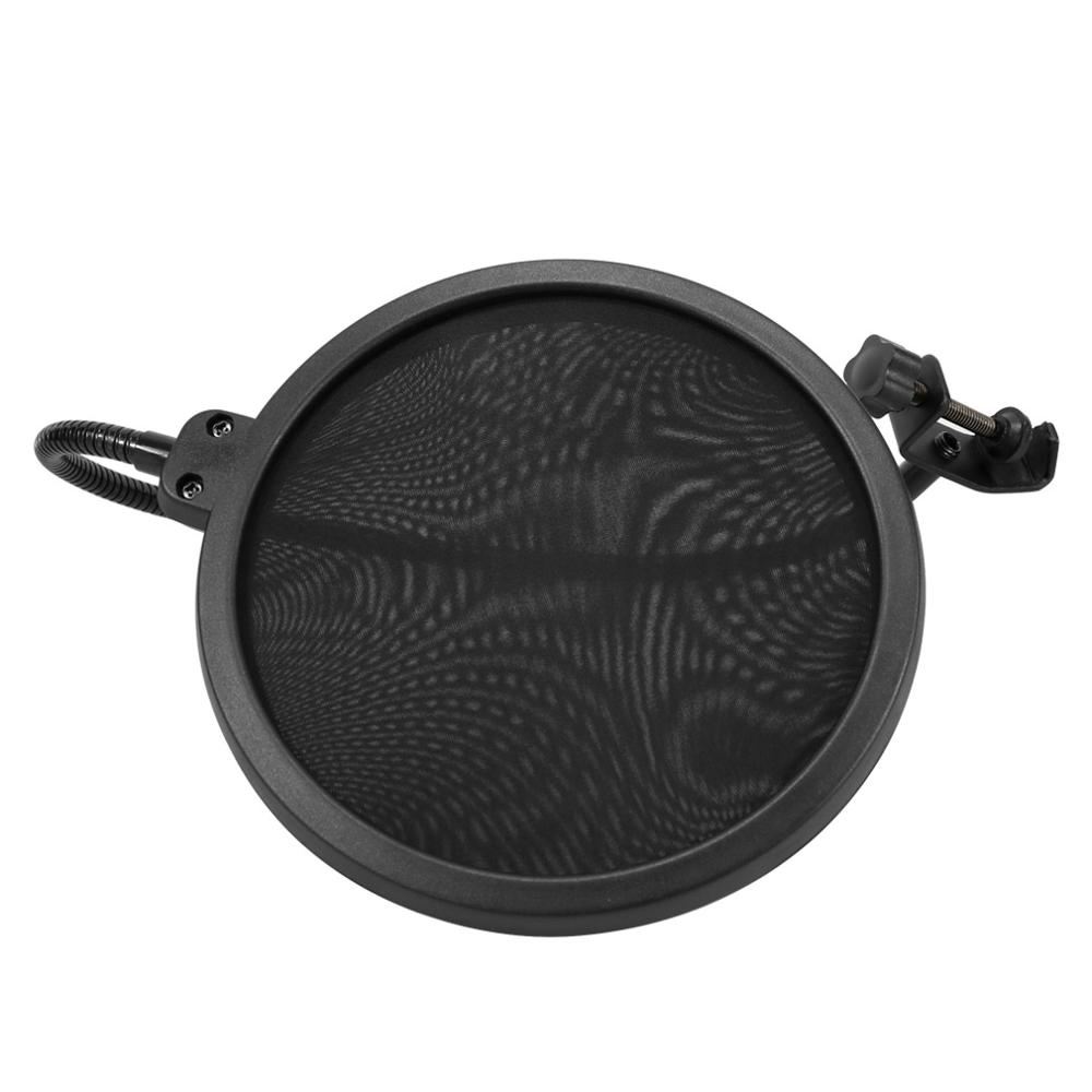 universell studiokondensatormikrofon dobbeltlags popfilter fleksibelt vindskjermmikrofon lydfilter til  bm 800 k669 mikrofoner