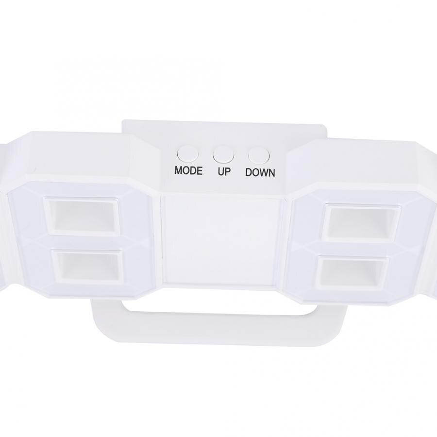 LED Digital Clock Bedroom Desktop Snooze Alarm Clock Home Decoration White Shell