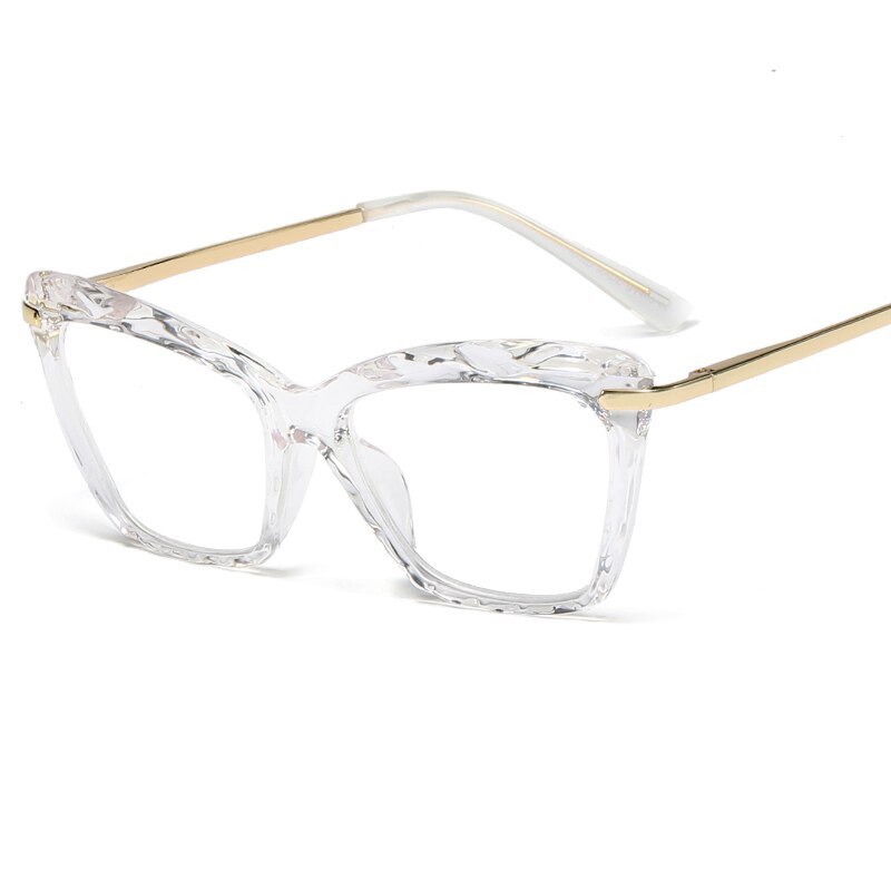 Classic Vintage Crystal Brilmontuur Vrouwen Vierkante Metalen Transparante Computer Brillen Optische Vrouwen Brillen Frames