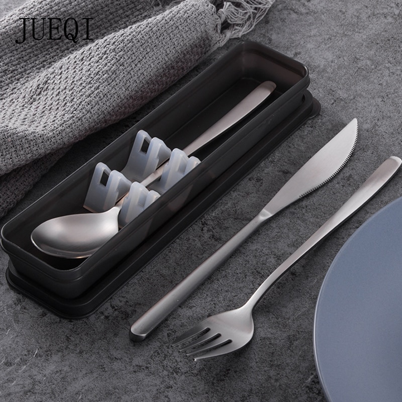 JueQi service de vaisselle coréenne | Couverts de table S cuillère fourchette 18/8 acier inoxydable, service de vaisselle en or occidental