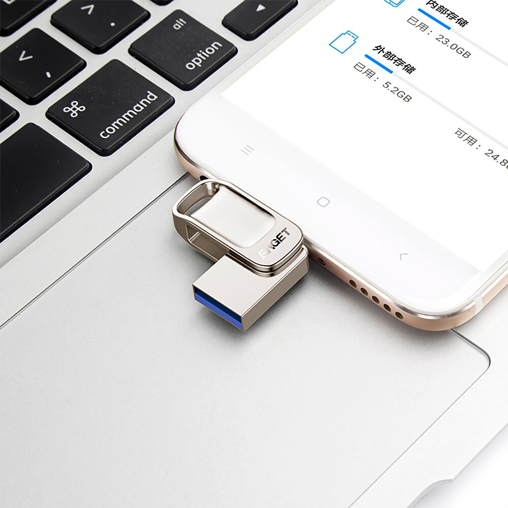 Eaget CU31 usbフラッシュドライブの高速金属USB3.0 タイプcデュアル目的uディスクタイプcスマート電話pcのラップトップ 32/64/128 ギガバイト