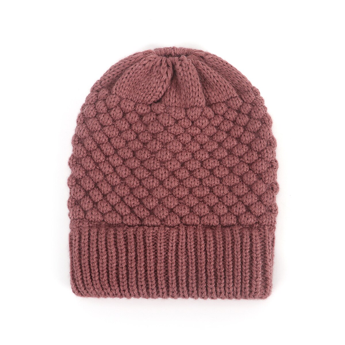 Gorro de punto elástico de punto para mujer, gorrito de punto para mujer, gorros para mujer, gorros cálidos para Otoño e Invierno: 4