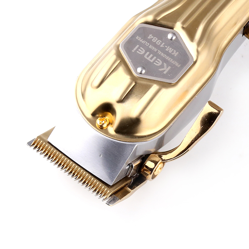 Tondeuse à cheveux professionnelle pour hommes, rasoir électrique sans fil, tout en métal, moteur puissant, coupe de cheveux