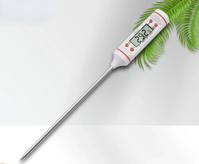 Keuken Voedsel Bakken Digitale Thermometer Kaarsen maken Elektronische Sondetype Digitaal Display Vloeibare Grill Brandende Wasthermometer: WHITE