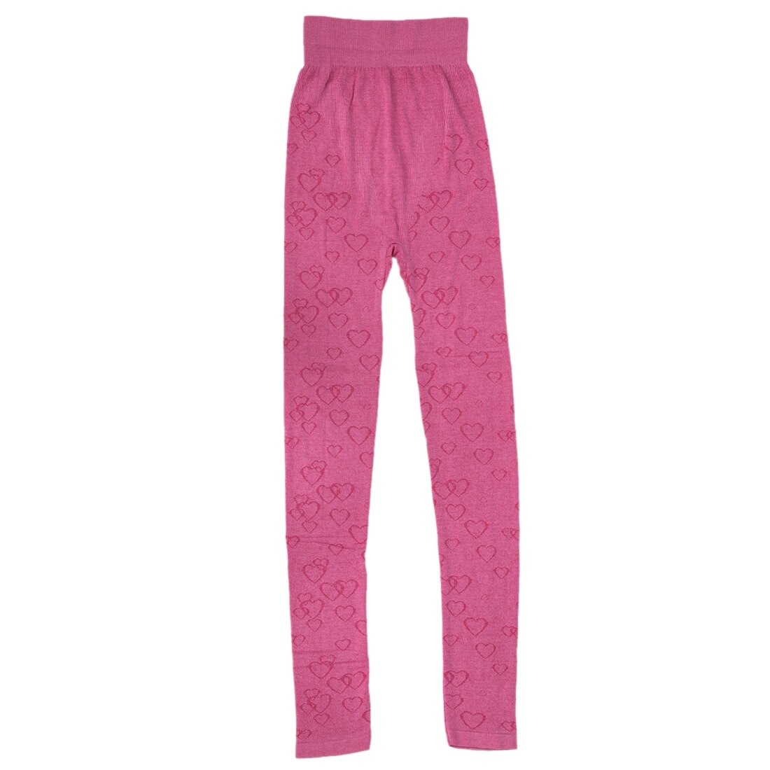 Women Round Neck Thermal Set Winter Tops&Pants Long Johns Pajama Sets Rose Red