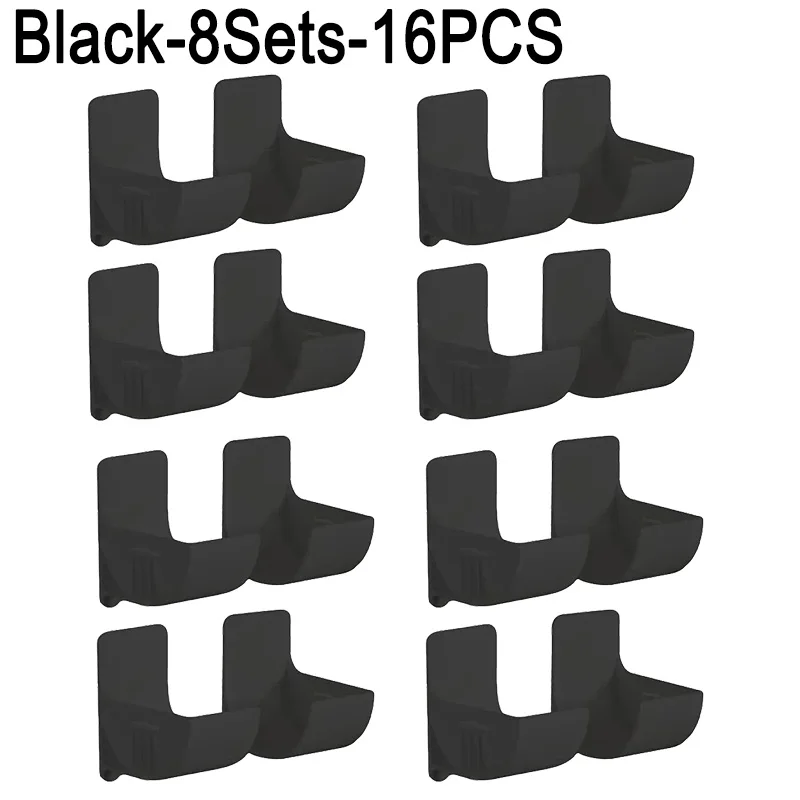 16PCSWall Mounted Non-Punch Storage Tray Kitchen Shelf Plastic Wrap Garbage Bag Refrigerator Side Bathroom Bedroom Storage Shelf: MULTI