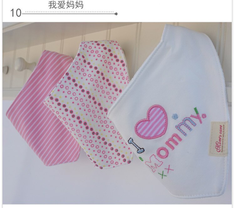 Baby slabbetjes 3pc/ lot 100%  katoenen bandana slabbetjes babykleding meisjes handdoek bandana's babykleding  b6 d 985r: 10