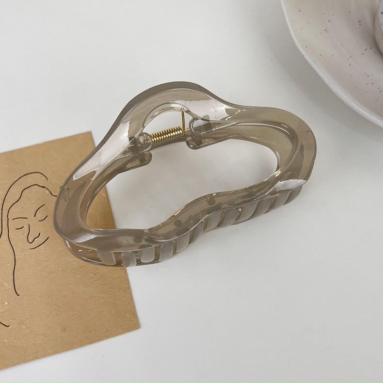 Nouvelles nuages évider pinces à cheveux femmes filles gelée acrylique pinces à cheveux en plastique irrégulier Barrettes à cheveux accessoires de cheveux: Lavande