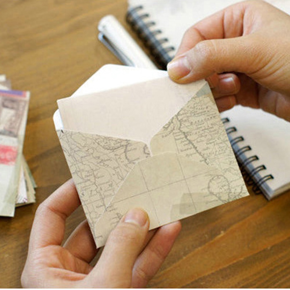 12pcs/pack Retro Small Envelope for Letter Set DIY Multifunction Craft Paper Postcards School Material Envelopes