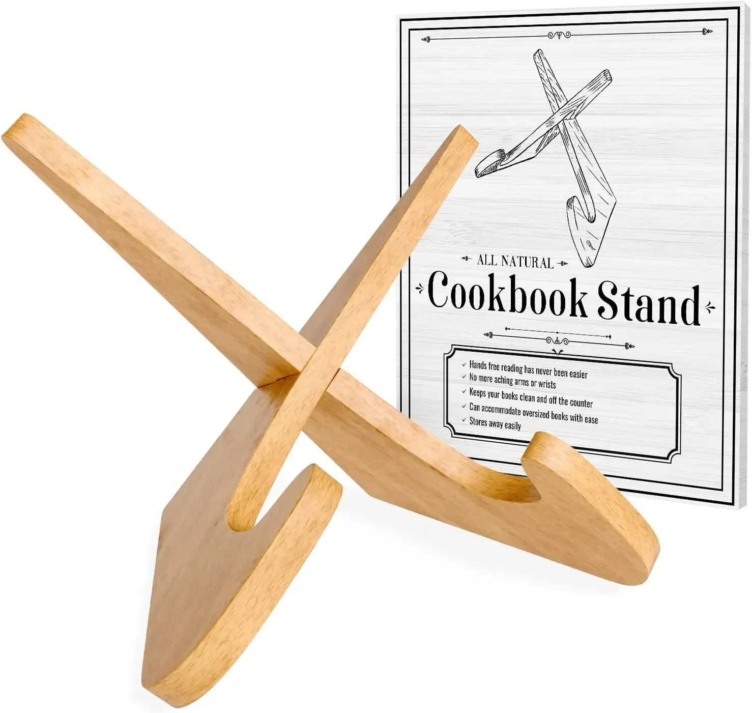 1 Satz Holz Rezept Buch Anzeige CD Platte Ständer Gestell Halfter Tisch Staffelei Platte Anzeige Ständer Schreibtisch Kochbuch Halfter für Dekor