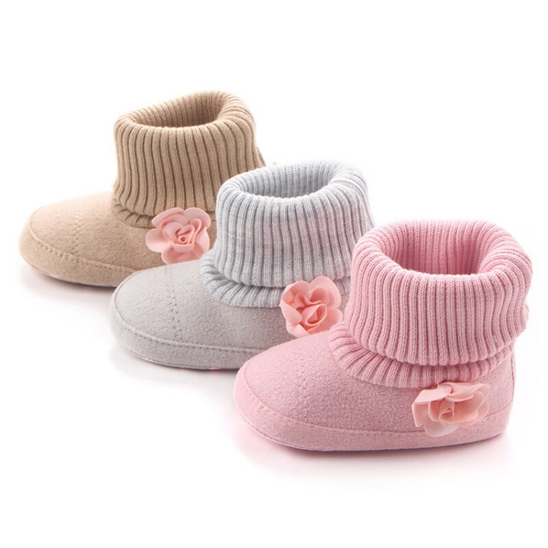 Winter Warme Baby Schuhe Herbst Krippe Kinderwagen Beby Erste Wanderer freundlicher Neugeborenen Kleinkind Blume Stiefel Mädchen Schneefeld Bootiesshoes