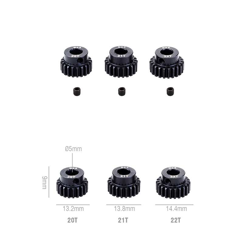 Överträffa-hobby  m0.6 5mm 17t 18t 19t 20t 21t 22t 24t 26t 28t 30t stål metall pinjong motor växel för 1/10 rc modeller bilmotor
