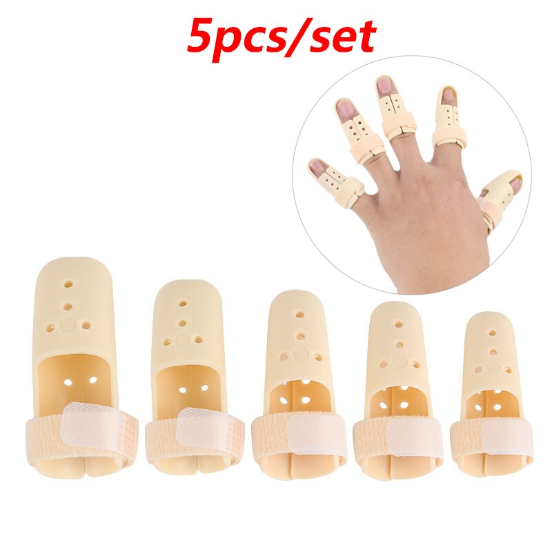 1/2/5Pcs Convenient Adjustable Finger Joint Support Orthosis Finger Fixed Splint Orthodontic Device Protector Finger Care Tool: 5PCS