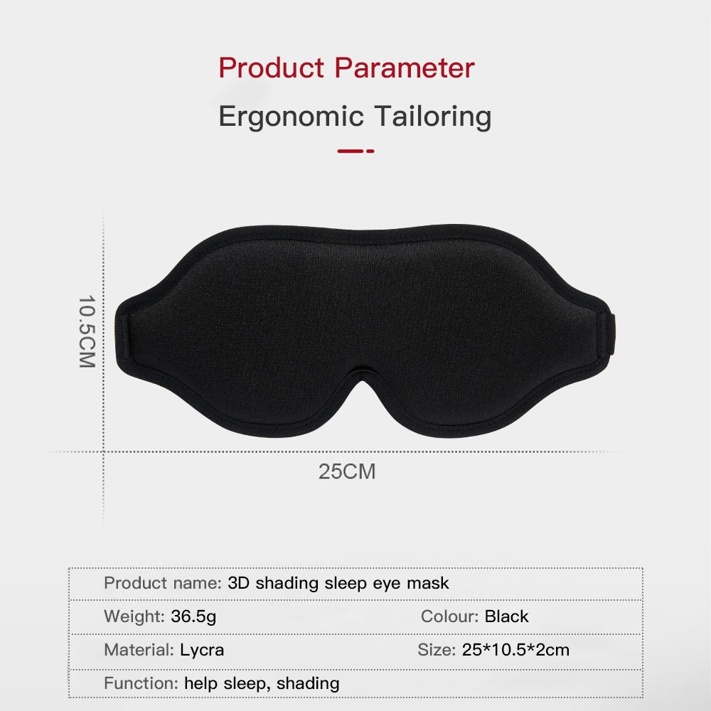 100% bloqueador luz espacioso 3D ojo máscara de sueño parches máscara de venda en los ojos para dormir cara máscara de dormir ayuda para dormir antifaz