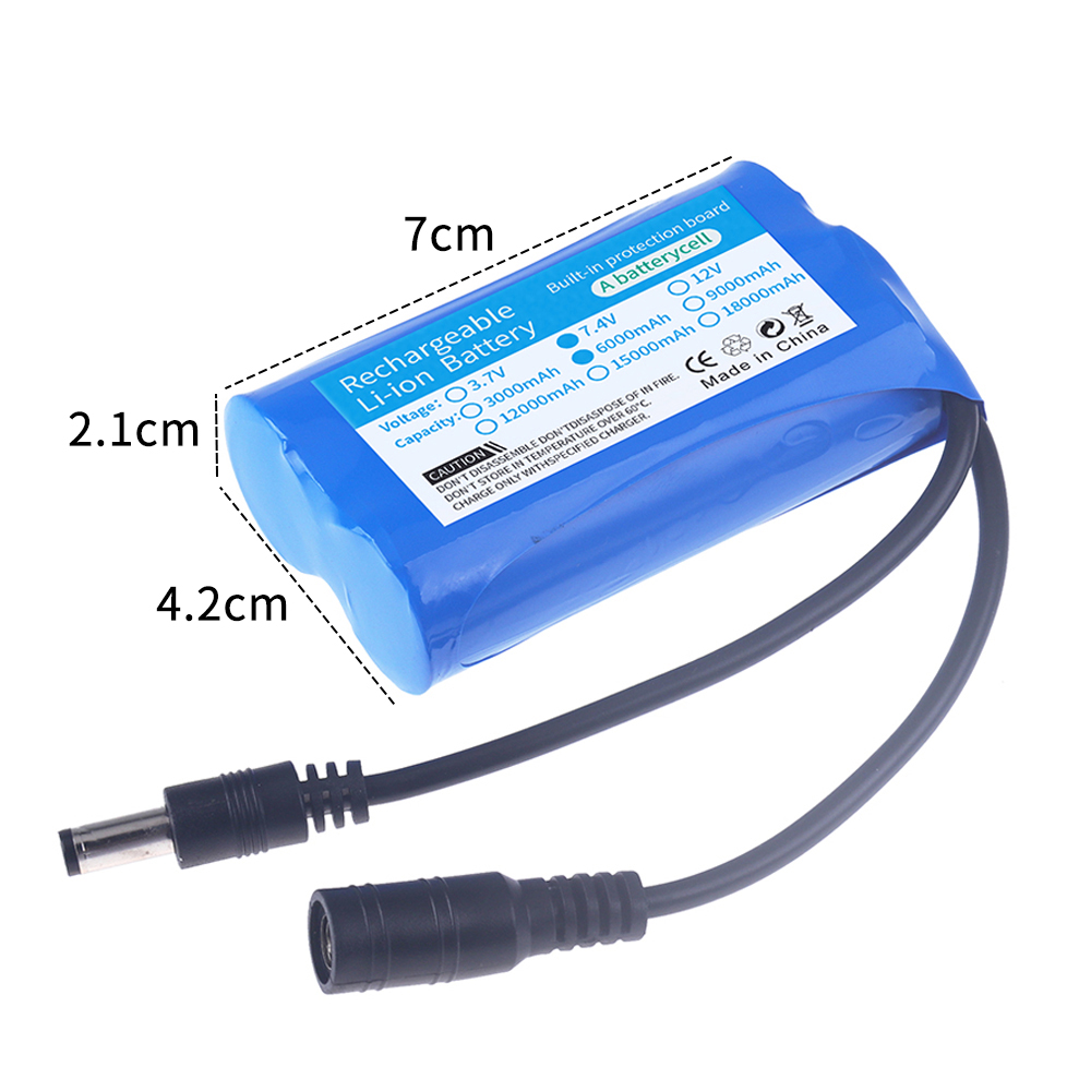7.4v lithium-batterier 6000/12000/18000/24000 mah 21700 2s bådbatterier til fjernstyrede agnbåde, agnfodringsbåd