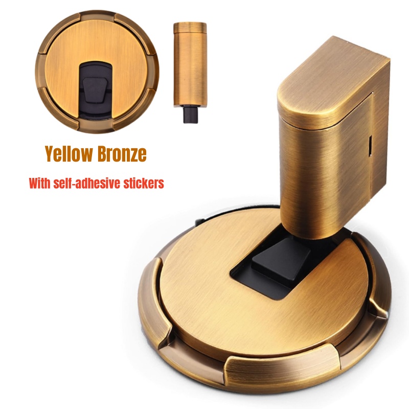 Heavy Duty Magnetic Door Stopper Mechanical Door Stop Adjustable Door Holder Non-punch Sticker Door Stop Furniture Door Hardware: Gold