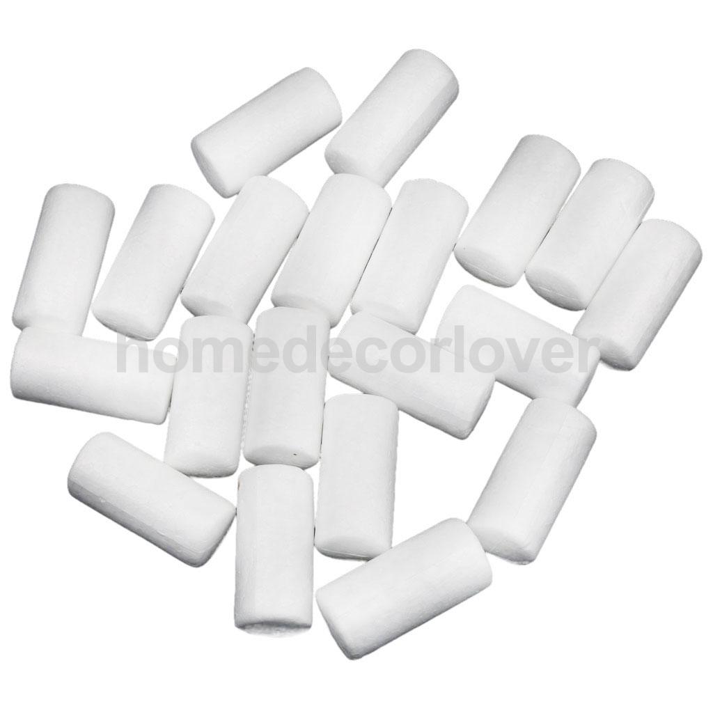 20 stk hvid modellering håndværk polystyren skum cylinder søjle 88mm børn gør-det-selv tilbehør ornamenter