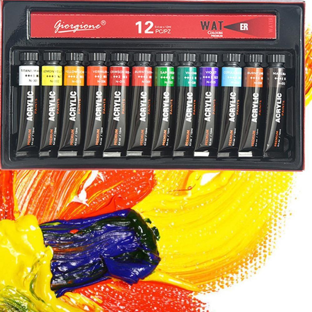 12/24 kleuren acrylverf 15ml tubes tekenverf pigment handgeschilderde muurverf voor kunstenaar doe-het-zelf