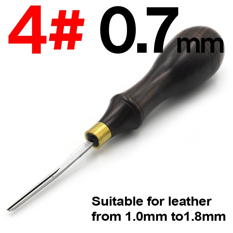 Terävä nahkareuna seosteräs terä santelipuu kahva tee itse nahkakäsityö särmäystyökalu nahka viistereuna halkaisuleikkaus: 0.7mm