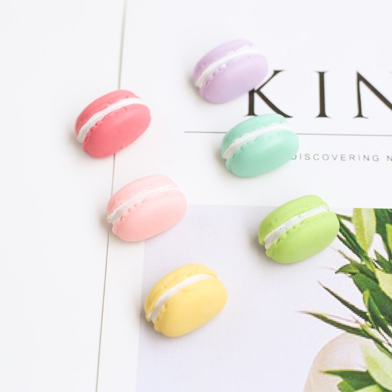 Autocollant réfrigérateur aimants Macaron | 8 pièces/1 ensemble, dessin animé , aimant photo néodyme fort, messages