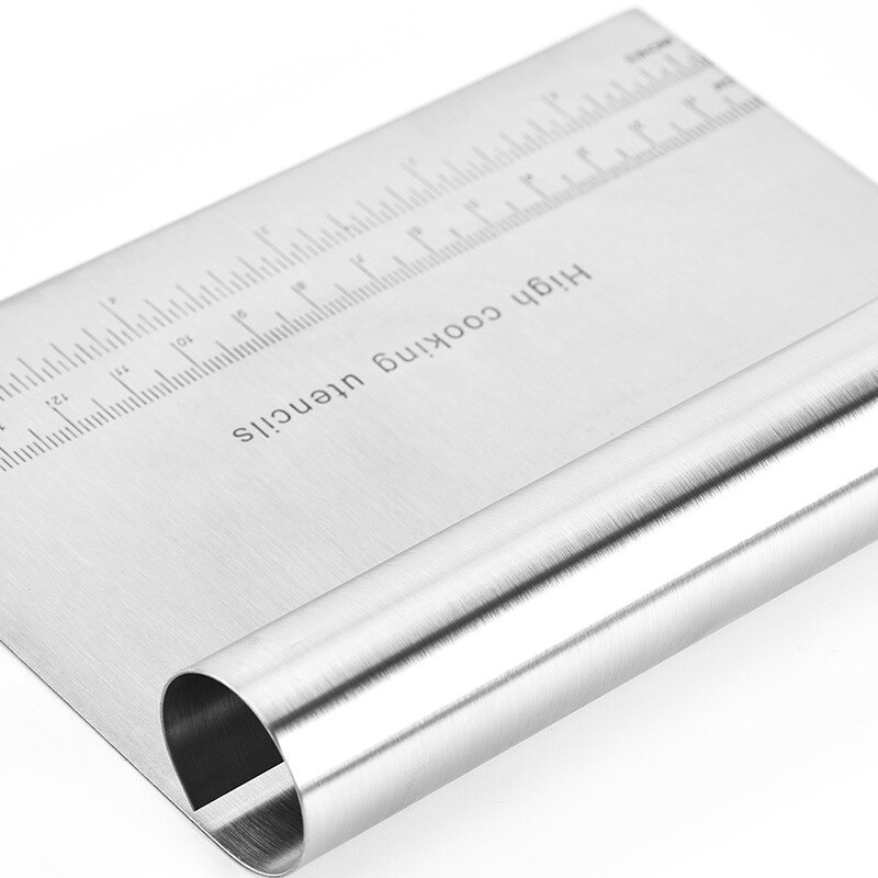 Stainless Steel Smoother Cake Scraper Spatula scraper Cutter Flour Pastry Scraper Cake Blade Baking Decoration Kitchen Tools