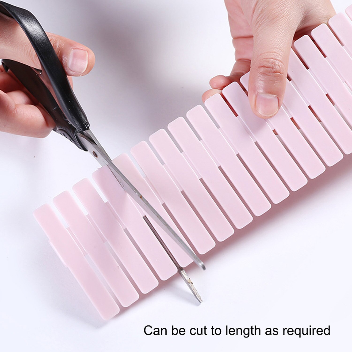 16pcs Adjustable Drawer Divider Strips DIY Grid Plastic Storage Clapboard Organizer for Office Home Bedroom Bathroom Kitchen