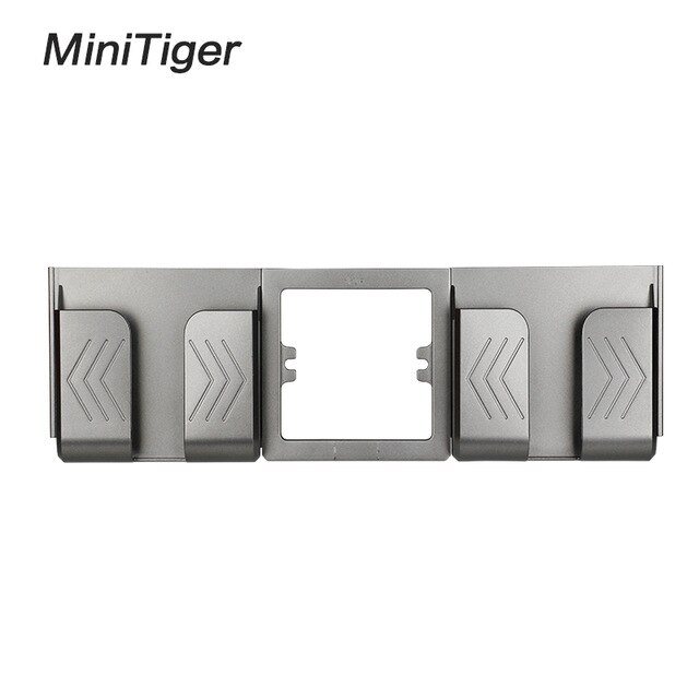 Minitiger noir gris prise murale Support pour téléphone Smartphone accessoires Support pour téléphone portable un/deux Support pour téléphone: Gray-2