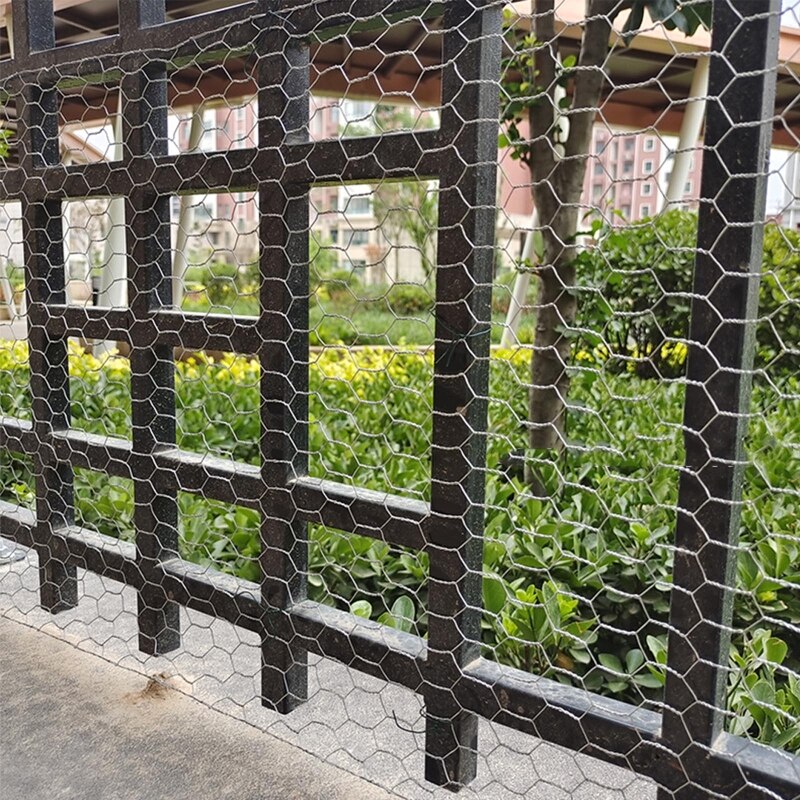 Red de cerca de animales para jardín, malla de alambre Hexagonal galvanizada duradera, resistente a los arañazos, para pollo, conejo, 95AA