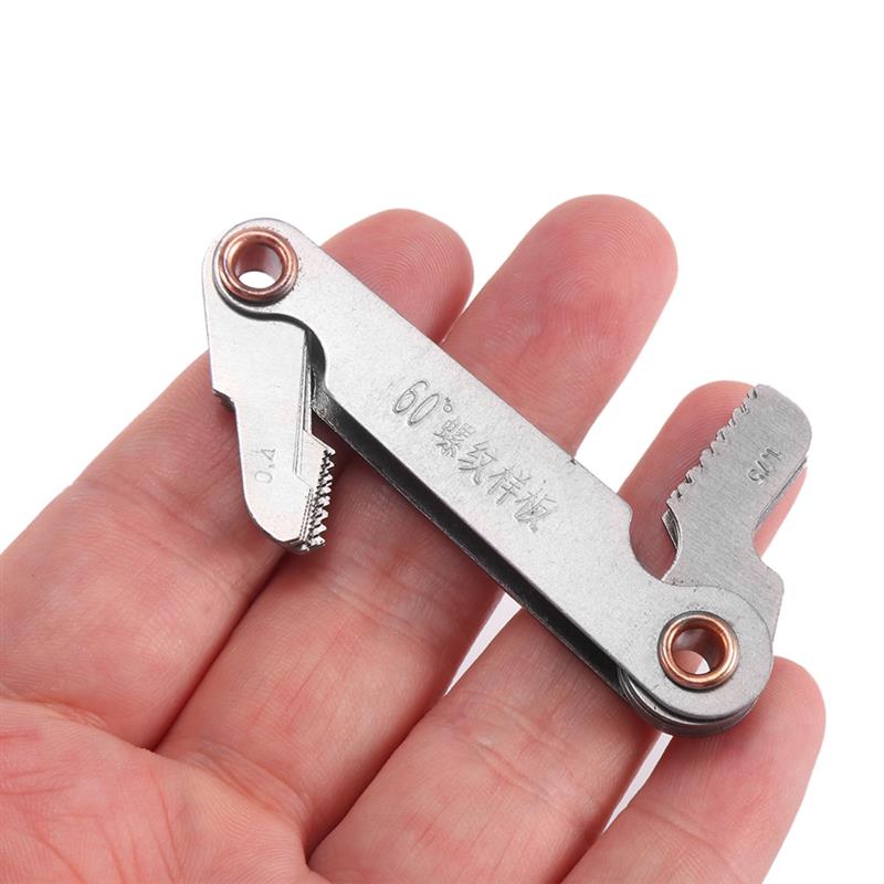 Thread Measuring Gauge 60 Degrees Metric Thread Pitch Regulation Profile Gauge Square Square Angular Velocity Measuring Tool