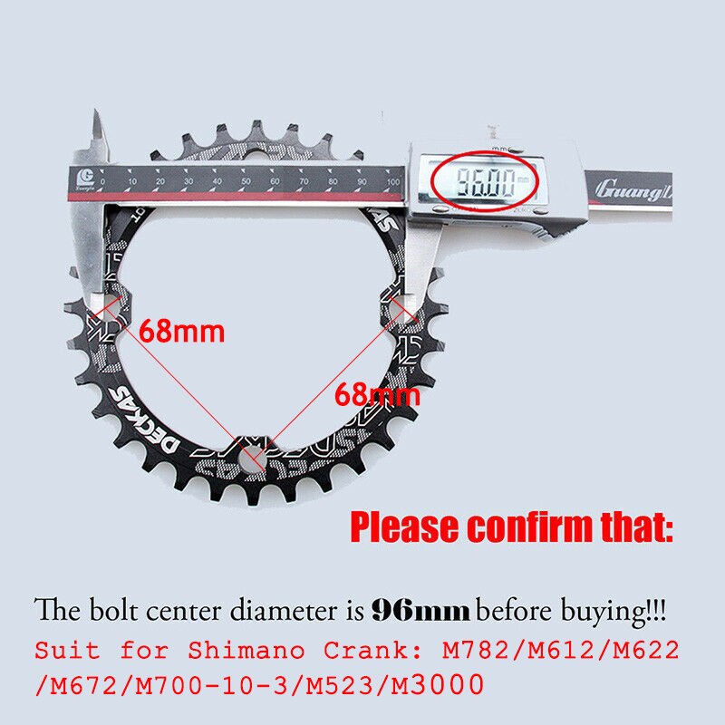 DECKAS Chainring 96+94 BCD Narrow Wide Chainwheel Bike Bicycle Chain Ring 32T 34T 36T 38T Crankset Tooth Plate Parts