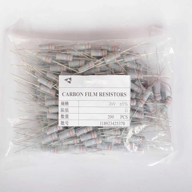 112Pcs 5W 5% 1R-1M 56Valuesx2 Carbon Film Resistor Kit Metal Oxide
