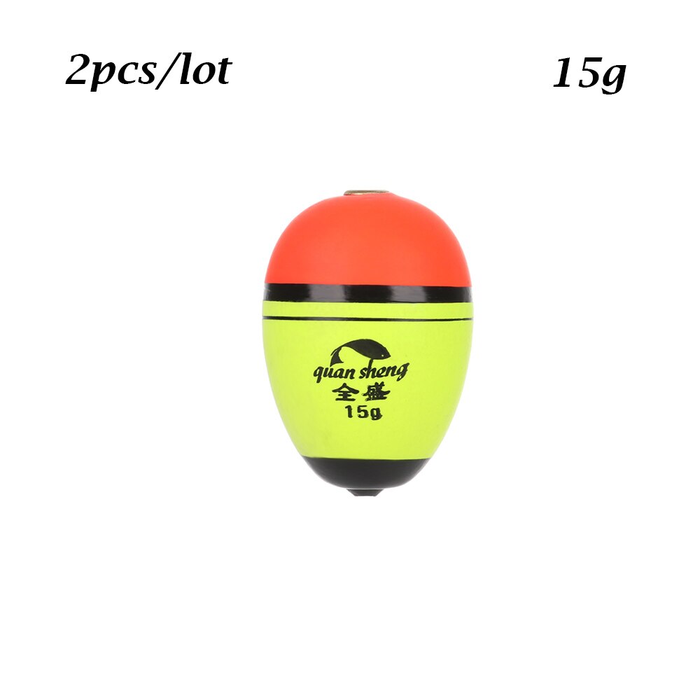 2PCS Long Oval Fishing Float 8g/10g/15g/20g/40g/60g Fishing Bobber EVA Plastic Elastic Outdoor River Sea Buoyancy Fish Tackle: B- 15g