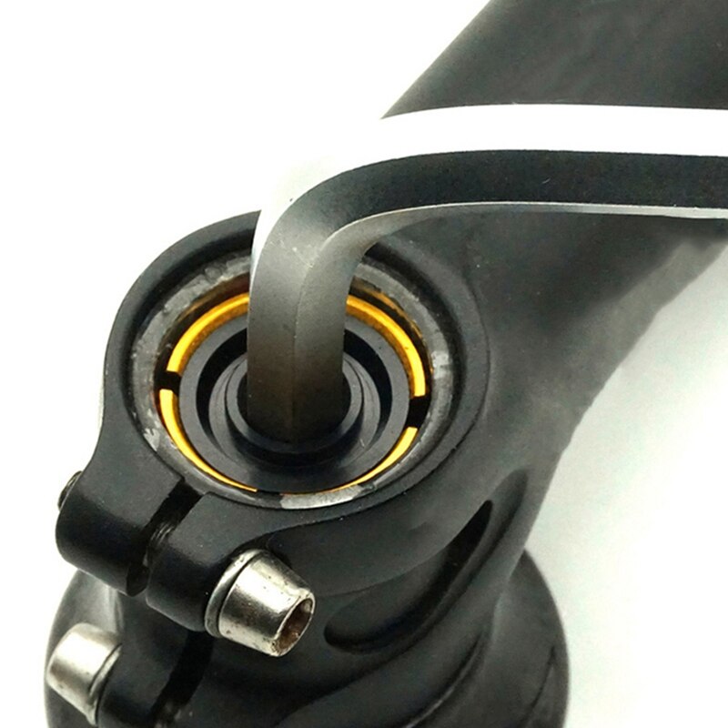 2 Pcs Aluminum Alloy Bicycle Headset Expander Plug for 28.6mm 1 1/8 Inch Steerer Carbon Fork Headsets Plugs, Gold & Red