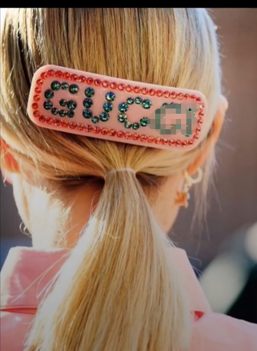 Roze Pailletten Bling Bling Leuke Haar Clip Zoete Preppy Kawayi Harajuku Stijlvolle Mode Haar Clips Belettering
